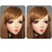 (Han)Crossdress Sweet Girl Resin Half Head Female Kigurumi Mask With Tongue And BJD Eyes Cosplay Anime Doll Mask